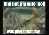 And Not a Single Fuck Was Given That Day