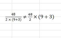 48÷2(9+3) = ?
