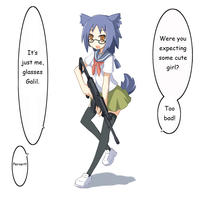 Glasses Sayaka / Too bad, it was just me!