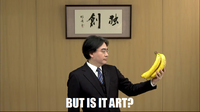 Satoru Iwata Holding Bananas