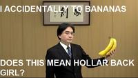 Satoru Iwata Holding Bananas
