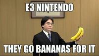 Satoru Iwata Holding Bananas