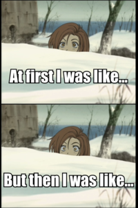 At First I Was Like...