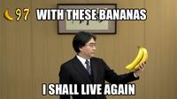 Satoru Iwata Holding Bananas