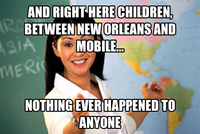 Land Mass between New Orleans and Mobile