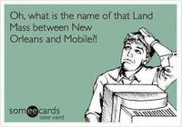 Land Mass between New Orleans and Mobile