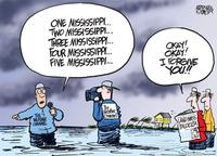 Land Mass between New Orleans and Mobile
