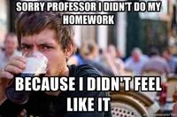 Lazy College Senior