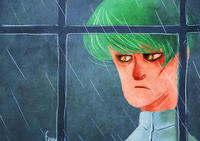 Season 0 Kaiba Staring At the Rain Through a Window