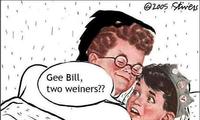 Gee Bill how come your mom﻿ lets you eat two wieners?