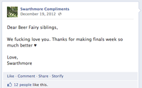 University Compliment Facebook Pages