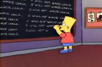 Bart Simpson's Chalkboard Parodies