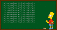 Bart Simpson's Chalkboard Parodies