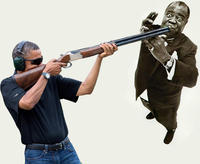 Obama Skeet Shooting Photo