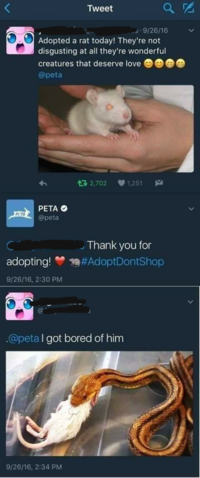 People for the Ethical Treatment of Animals (PETA)
