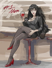 RWBY human hair color leg black hair girl