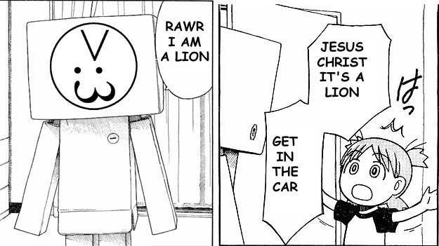 JESUS CHRIST IT'S A LION GET IN THE CAR!