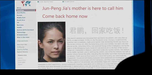 Jia Jun Peng, your mother wants you to come home for dinner!