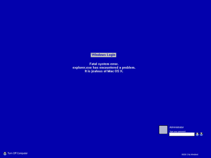 Blue Screen of Death (BSoD)