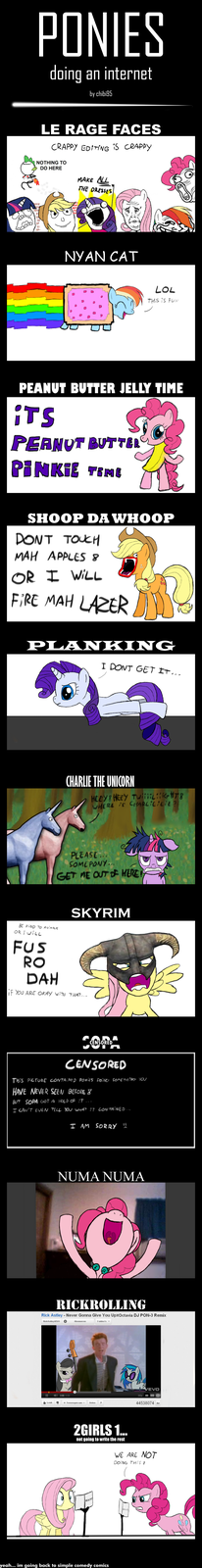 Ponies Doing An Internet