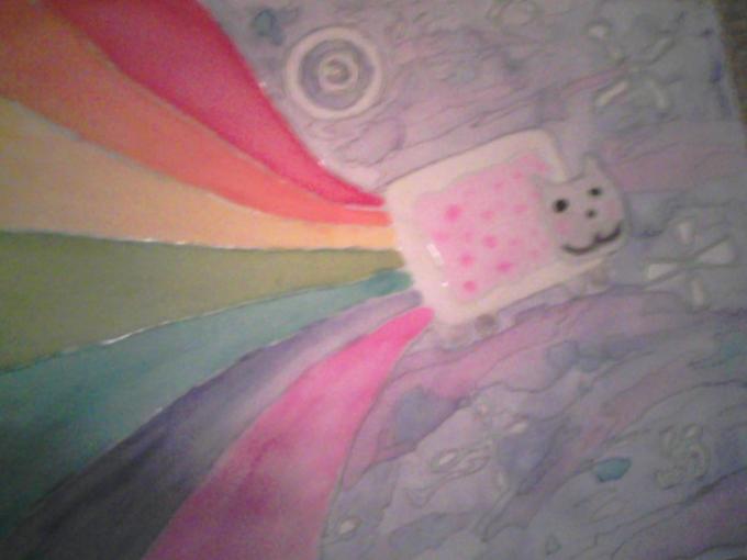 Nyan in Watercolor