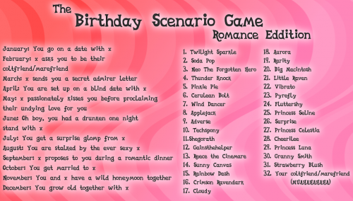 My Little Pony : Friendship is Magic Romantic Birthday Game
