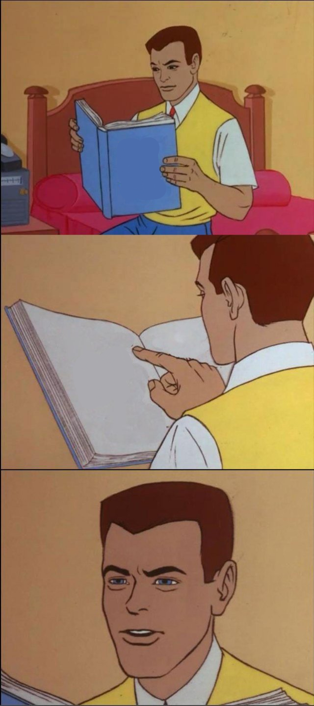 image 330002 peter parker reading a book know your meme reasons to live template