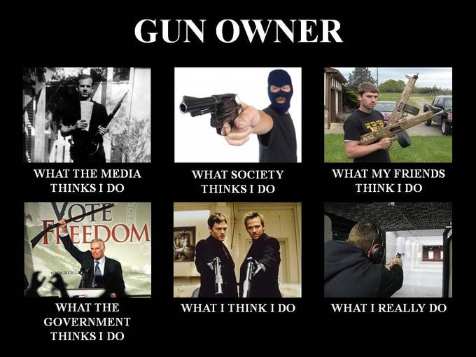 Gun Owner What People Think I Do / What I Really Do Know Your Meme