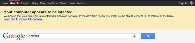 Google's Warning Message 