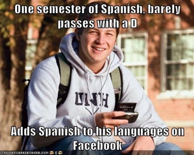 One semester of Spanish