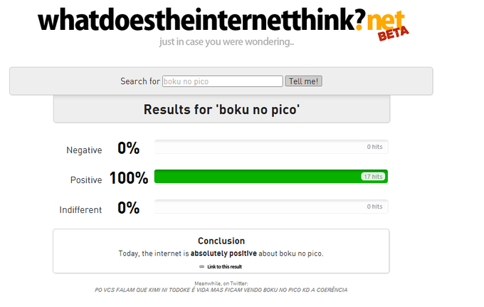 Internet Finds It Positive