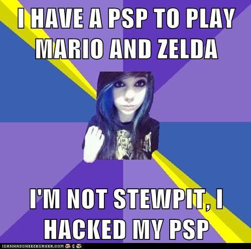 FAKE GAMER GIRL psp hack