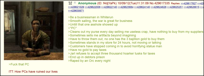 Being a Skyrim merchant sucks