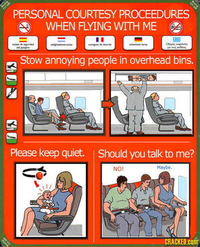 Personal courtesy procedures when flying with me