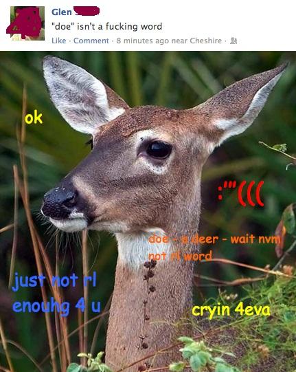 Doe sad to not be a real word