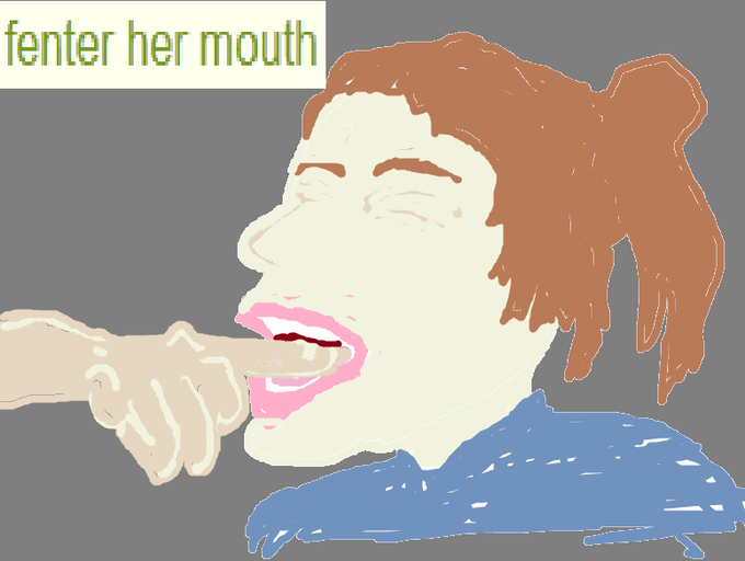 Fenter her mouth