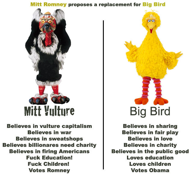 Mitt Vulture vs. Big Bird! 