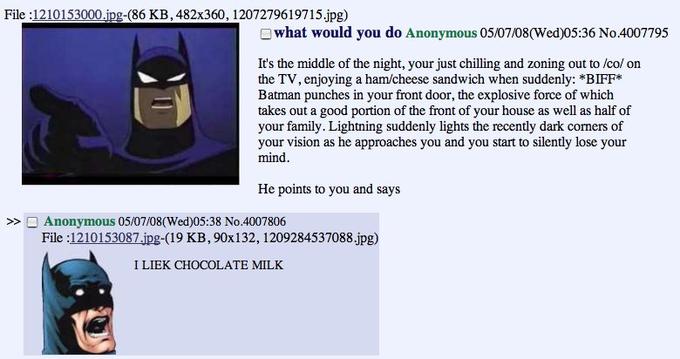 Batman chocolate milk
