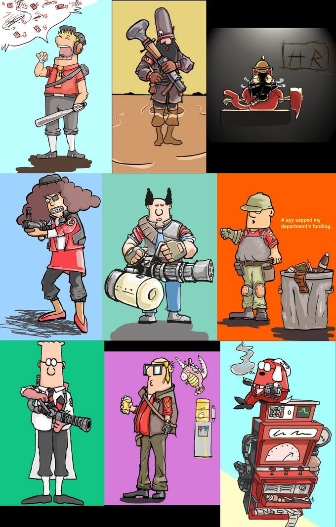 Dilbert with Team Fortress 2