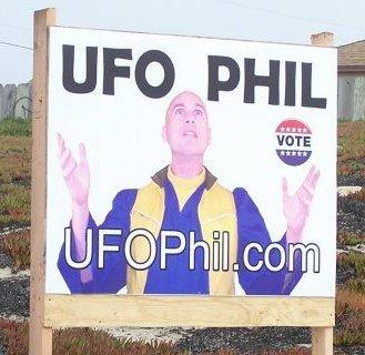 UFO Phil billboard in California