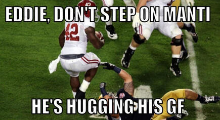 Te'oing in the BCS Championship game