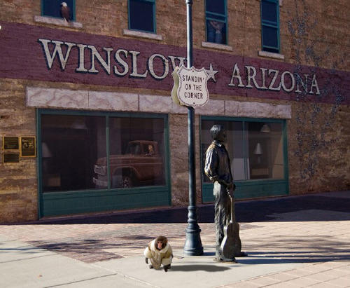 Standing on a Corner in Winslow Arizona