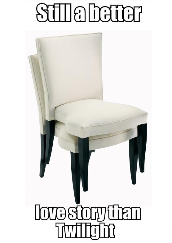 Chairs stacked