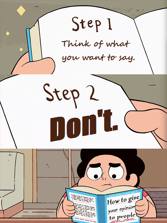 how to give your opinion to people steven universe know your meme b71 how to give your opinion to people steven universe know your meme