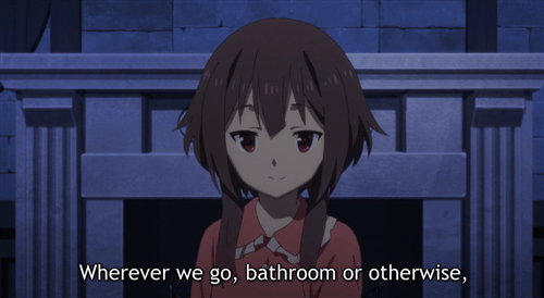 Bathroom Gif megumin on bathrooms ( ͡° ͜ʖ ͡°) | konosuba | know your meme Bathroom Gif megumin on bathrooms ( ͡° ͜ʖ ͡°) | konosuba | know your meme