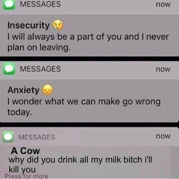 insecurity anxiety text messages know your meme a3c insecurity anxiety text messages know your meme
