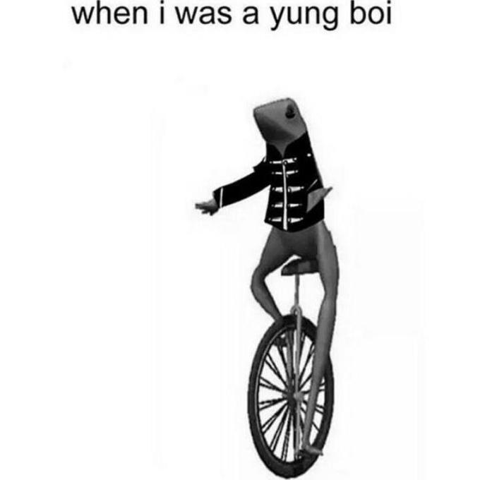 When I was a young boi, Dat Boi meme retro throwback