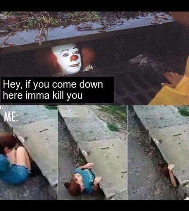 Hey, if you come down here imma kill you ME