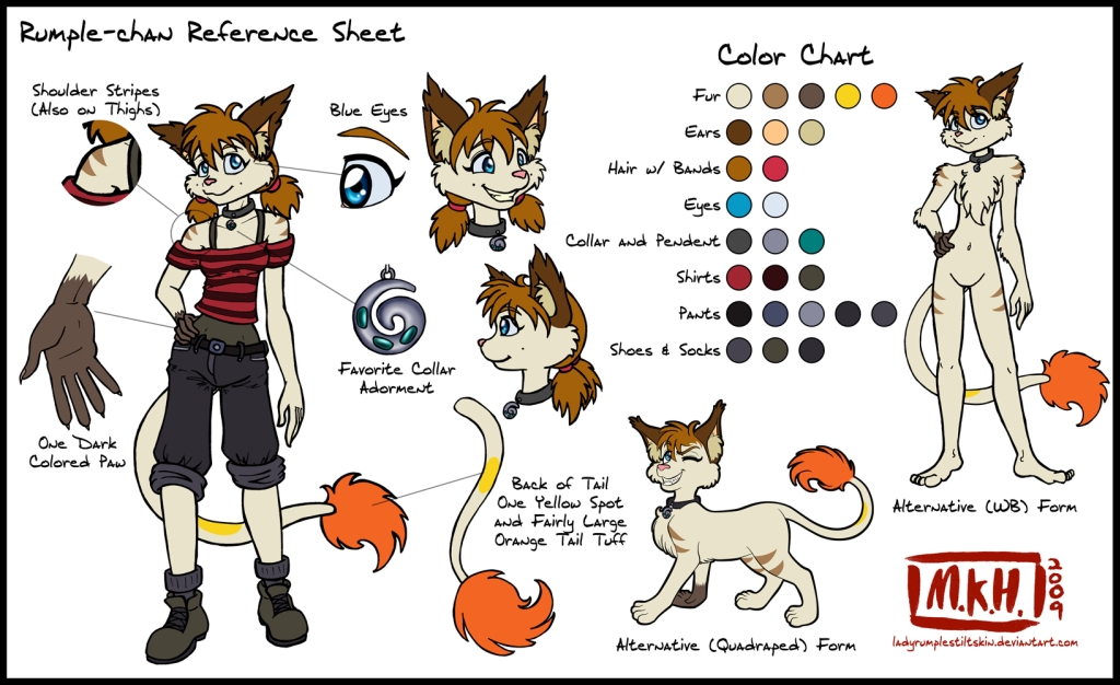 Example showing both Anthro (humanoid) and Quad (intellegent quadruped) forms of Ladyrumplestiltskin's character Rumple-chan