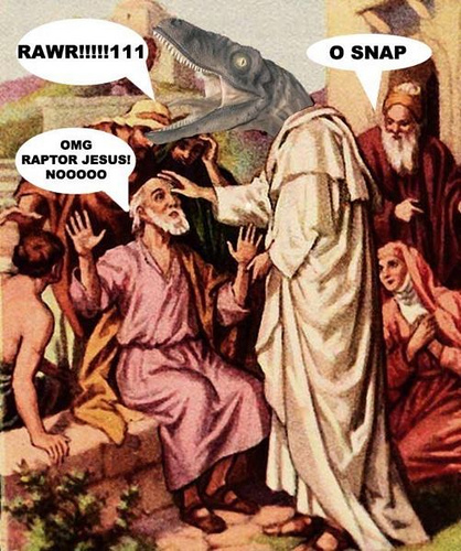 raptor jesus meme